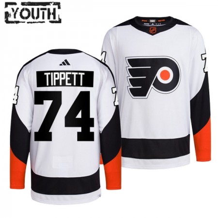 Philadelphia Flyers Hockeydrakt Owen Tippett 74 2022-23 Hvit Reverse Retro 2.0 Adidas Authentic - Barn